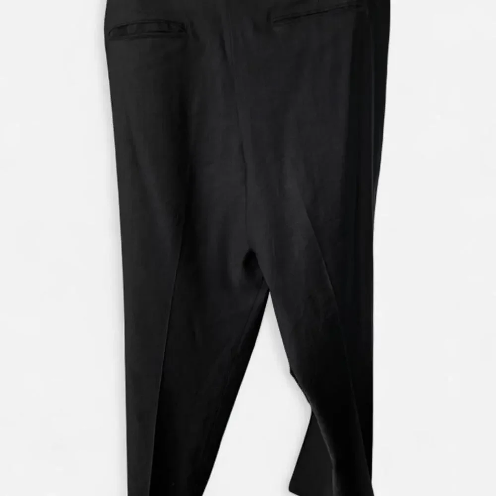 Sigrid Olsen black linen blend trousers Size 14